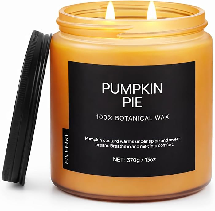 Pumpkin Pie Home Scented Candles, 13oz Organic Soy Wax, 76-Hour Clean Burning, Natural Candles No... | Amazon (US)