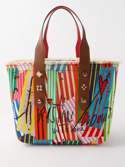 Christian Louboutin - Frangibus Printed Cotton-canvas Tote - Womens - Multi | Matches (US)