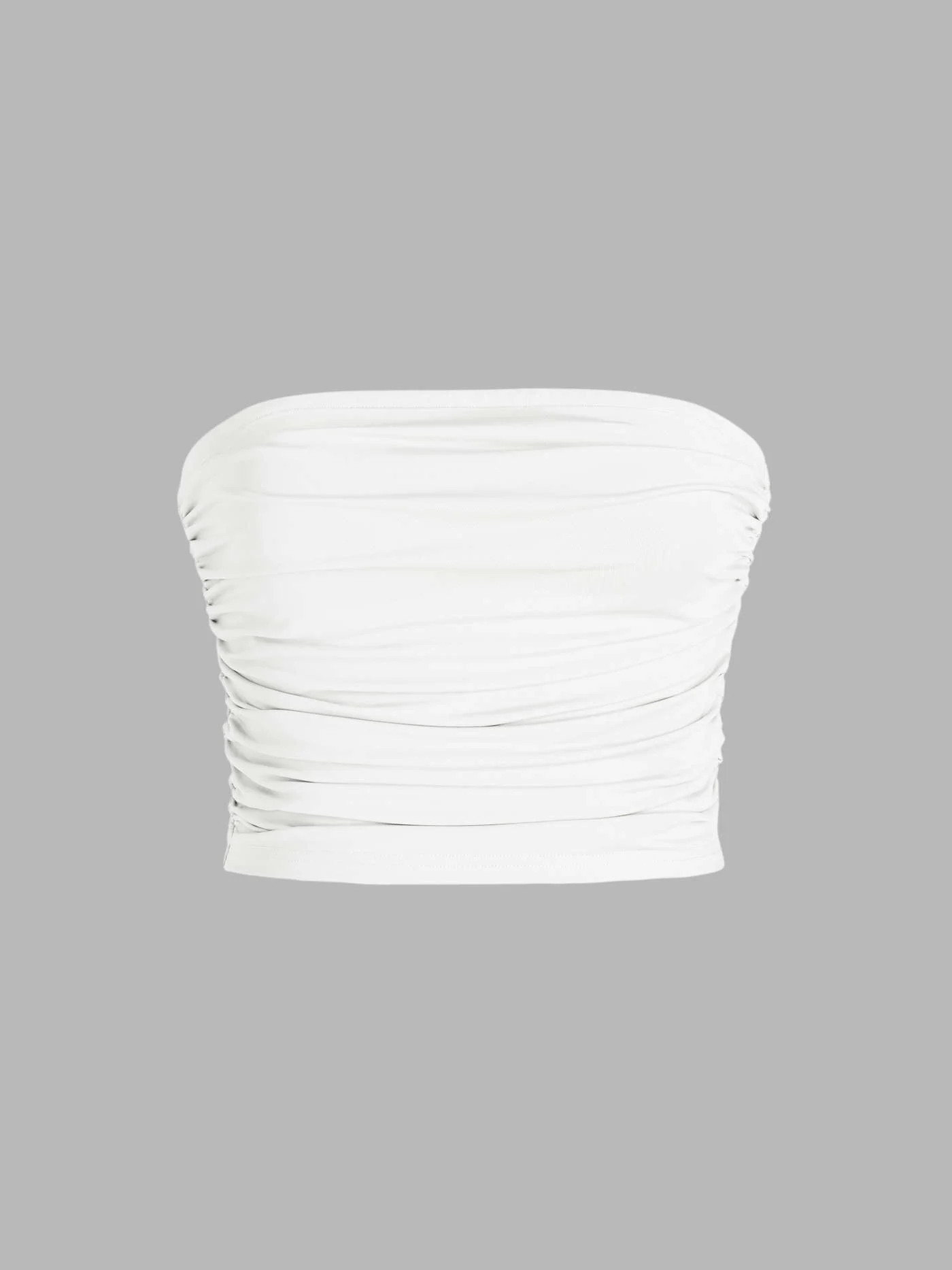Strapless Ruched Crop Top | Cider