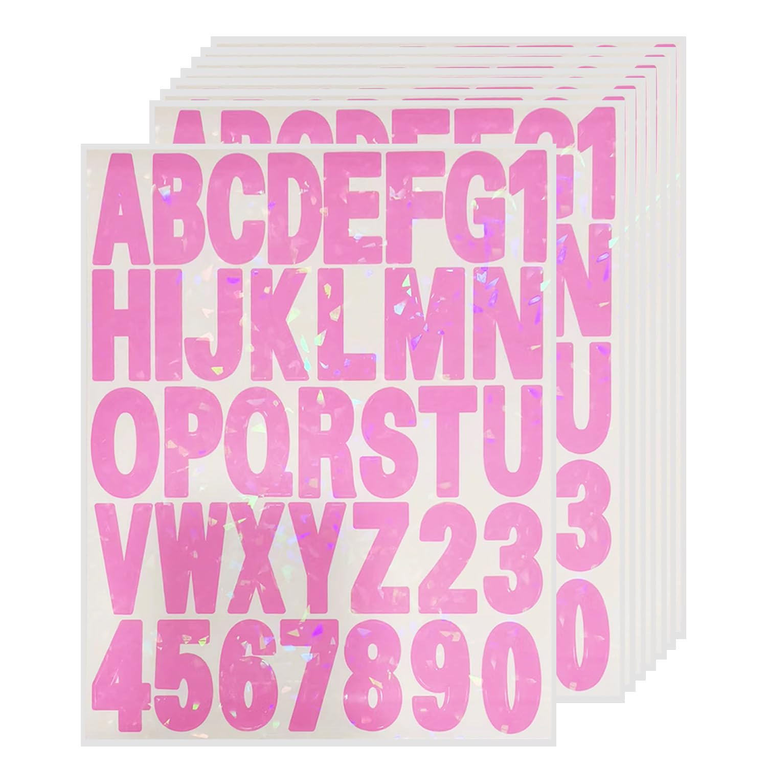 Starboling Letter Stickers,2 inch 8 Sheets Pink Alphabet Sticker,Self Adhesive Vinyl Letter Stick... | Amazon (US)