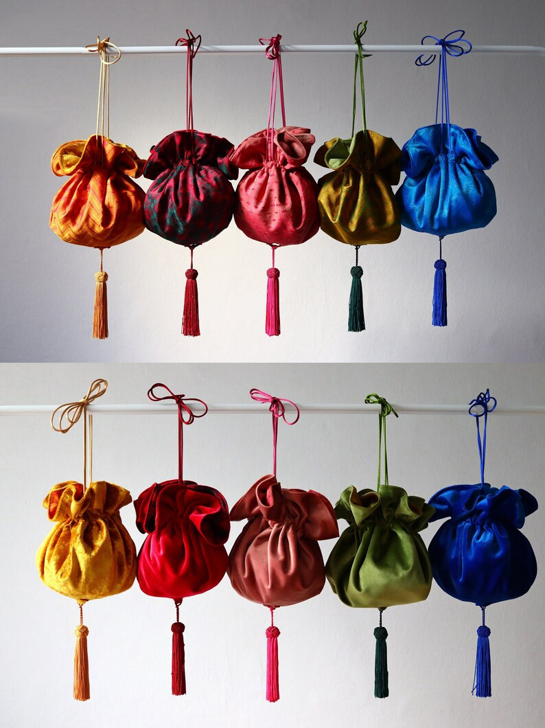 Brocade Silk and Velvet Reversible Evening Bag - Etsy | Etsy (US)