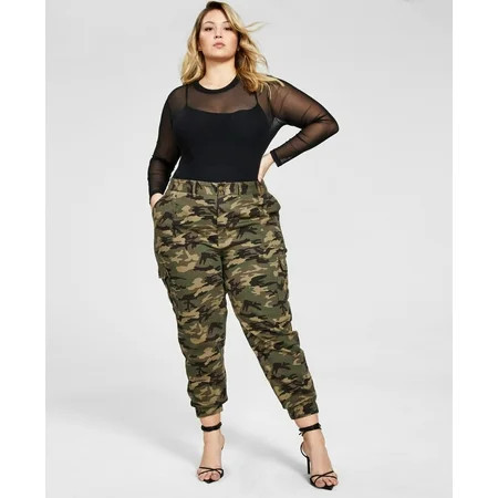 Nina Parker Trendy Plus Size Camouflage Jogger Pants Camo 14W | Walmart (US)