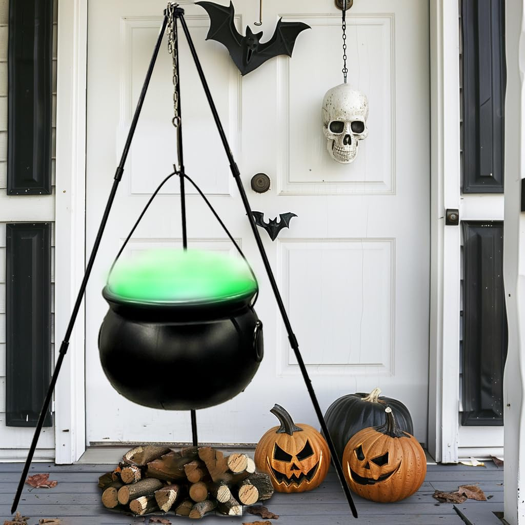 AISENO Halloween Decorations Outdoor Large Witch's Cauldron on Tripod with Lights - Hocus Pocus C... | Amazon (US)
