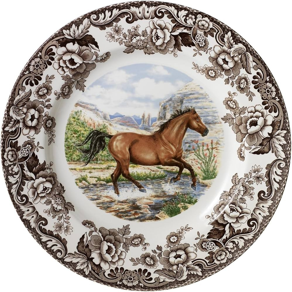 Spode Woodland American Quarter Horse Dinner Plate - 10.5 Inch Fine Earthenware with 1831 British... | Amazon (US)