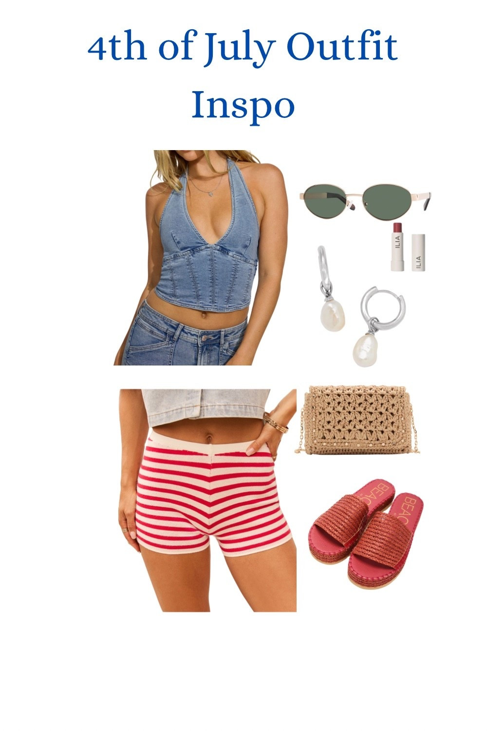 Serving star-spangled style 🎆💙 Fireworks, freedom, and a whole lotta cute — this is your sign to go bold for the 4th! 🇺🇸✨ #4thOfJulyFit #SummerStyleInspo #RedWhiteAndCute