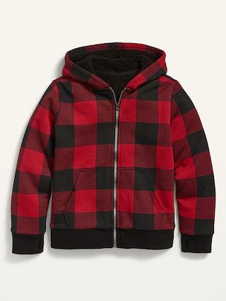 Cozy Sherpa-Lined Zip Hoodie for Boys | Old Navy (US)