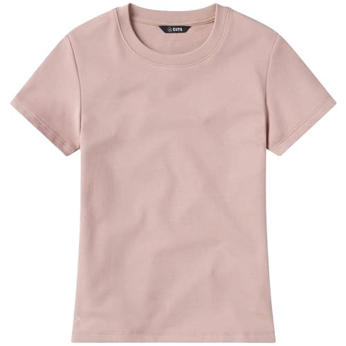 Cuts Clothing Women's Premium Tomboy Casual Short Sleeve T-Shirt | Slim-Fit & Mid-Length | PYCA Pro Soft Fabric | Ballet Pink, Large | Amazon (US)