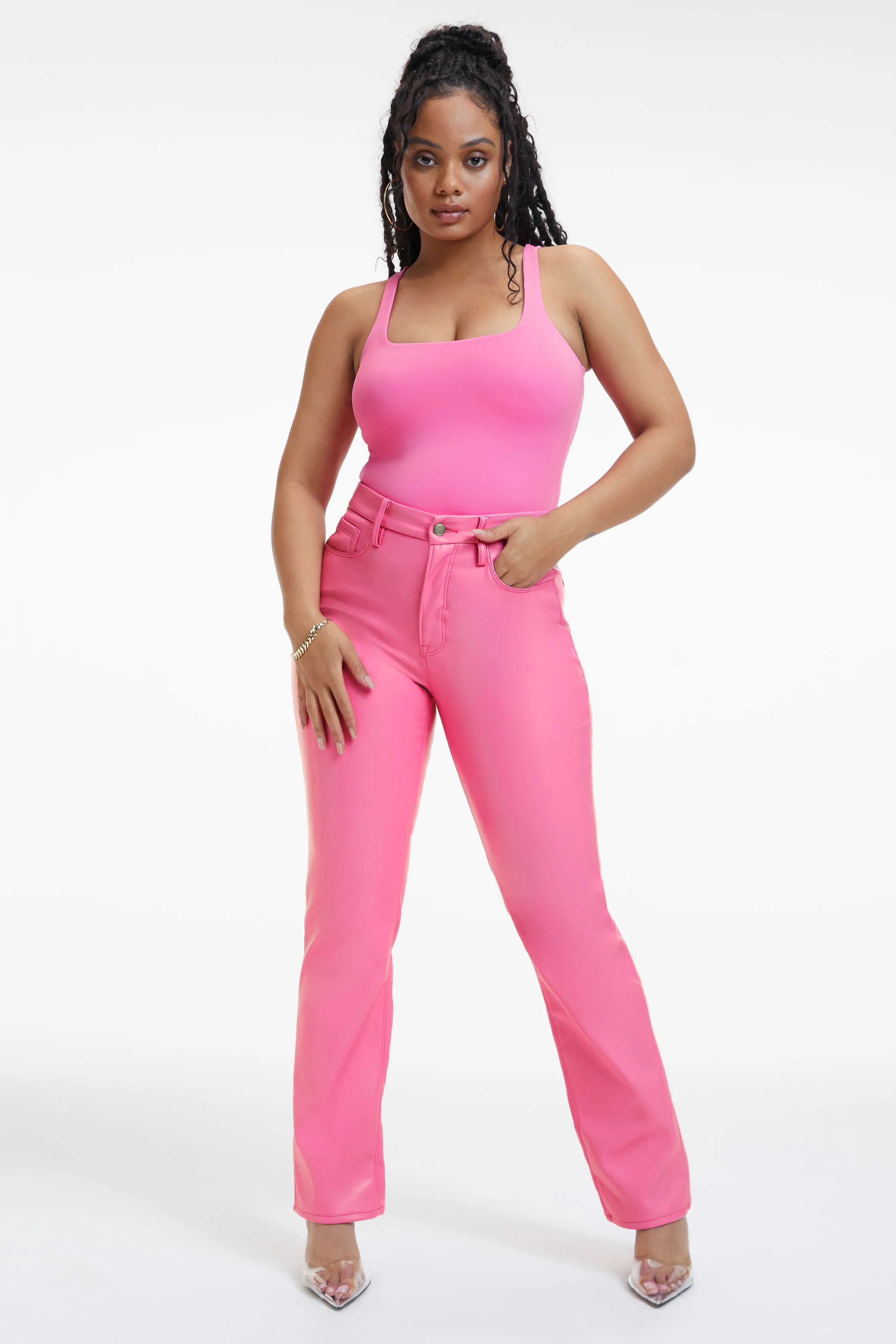 BETTER THAN LEATHER ICON PANTS | SORORITY PINK003 | Good American