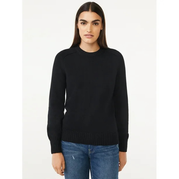 Free Assembly Women’s Shrunken Crewneck Sweater - Walmart.com | Walmart (US)