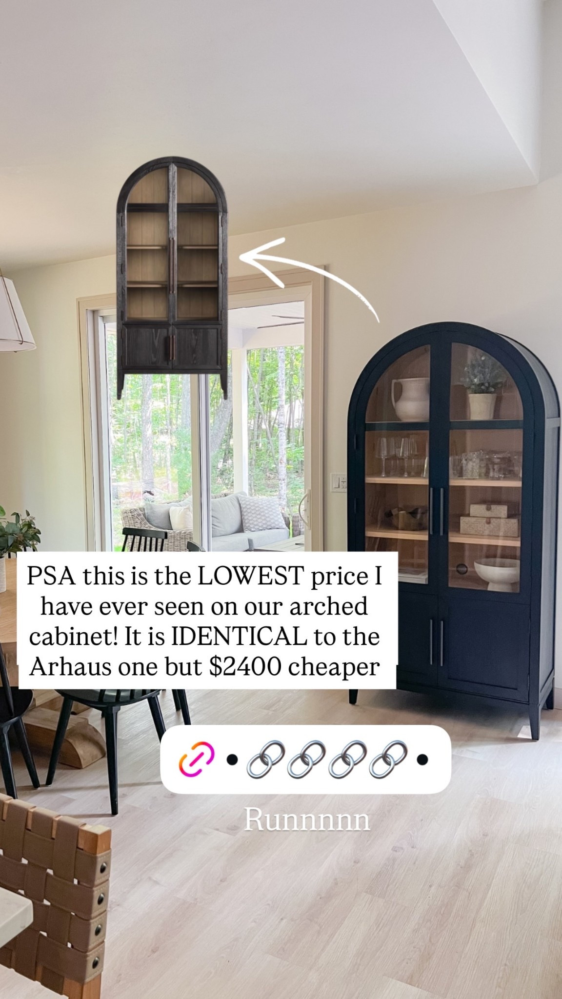 PSA this is the LOWEST price I have ever seen on our arched cabinet! It is IDENTICAL to the Arhaus one but $2400 cheaper!

Living room decor
Home decor 
Cabinet
Arched cabinet

#LTKHome #LTKSaleAlert #LTKSeasonal