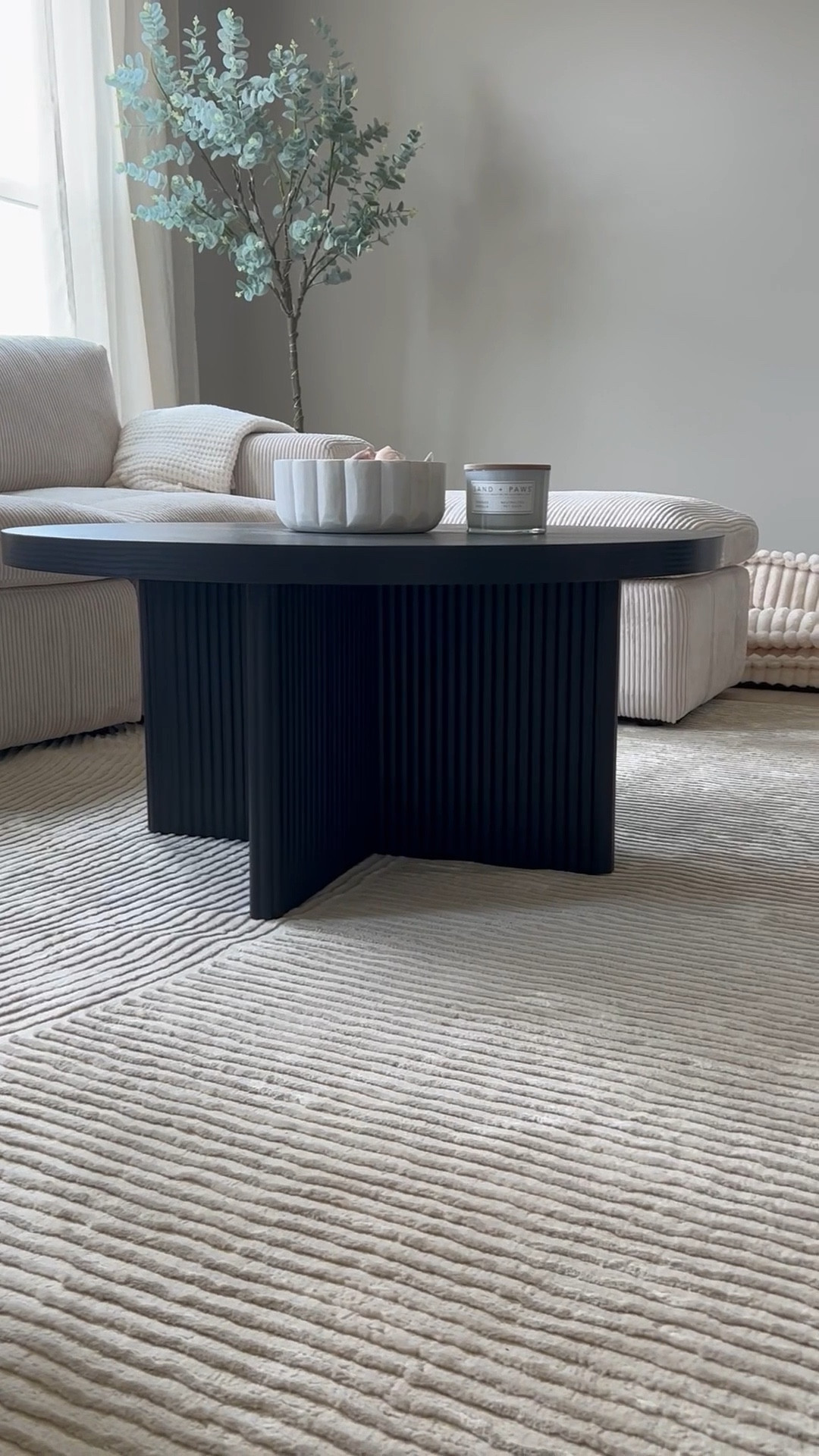 Neutral living room finds. #blackroundcoffeetable #affordablivingroom #ltksale #homefinds #neutralhomeinspo