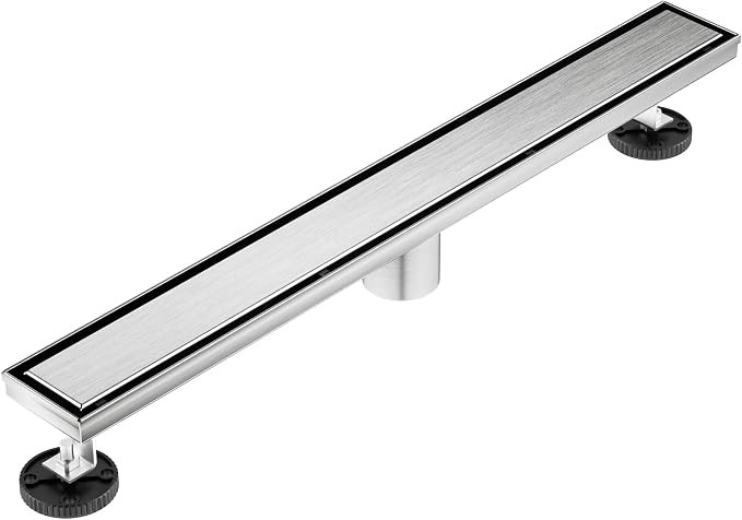 Neodrain Brushed 60-Inch Linear Shower Drain,with 2-in-1 Flat & Tile Insert Brushed Cover, Rectan... | Amazon (US)