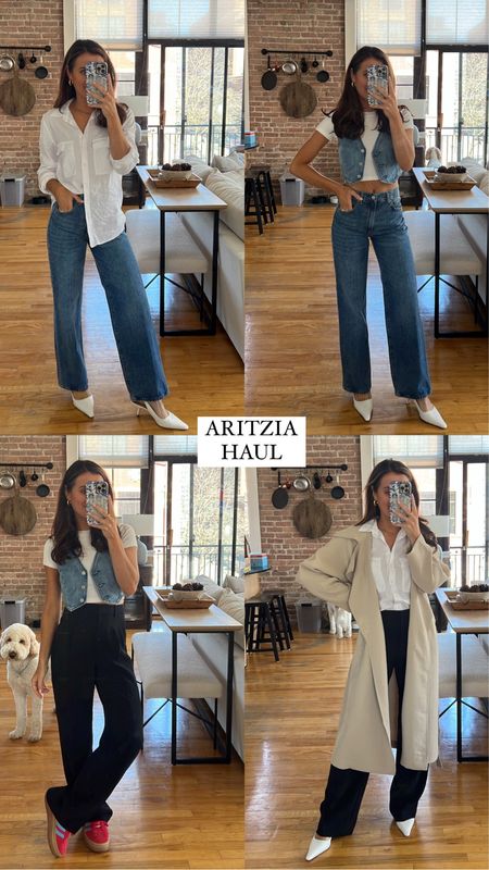 Aritzia haul- I sized up in the trousers and jeans from my normal retailer sizes. Everything else fits TTS. Spring capsule wardrobe, work wear 

#LTKstyletip #LTKworkwear