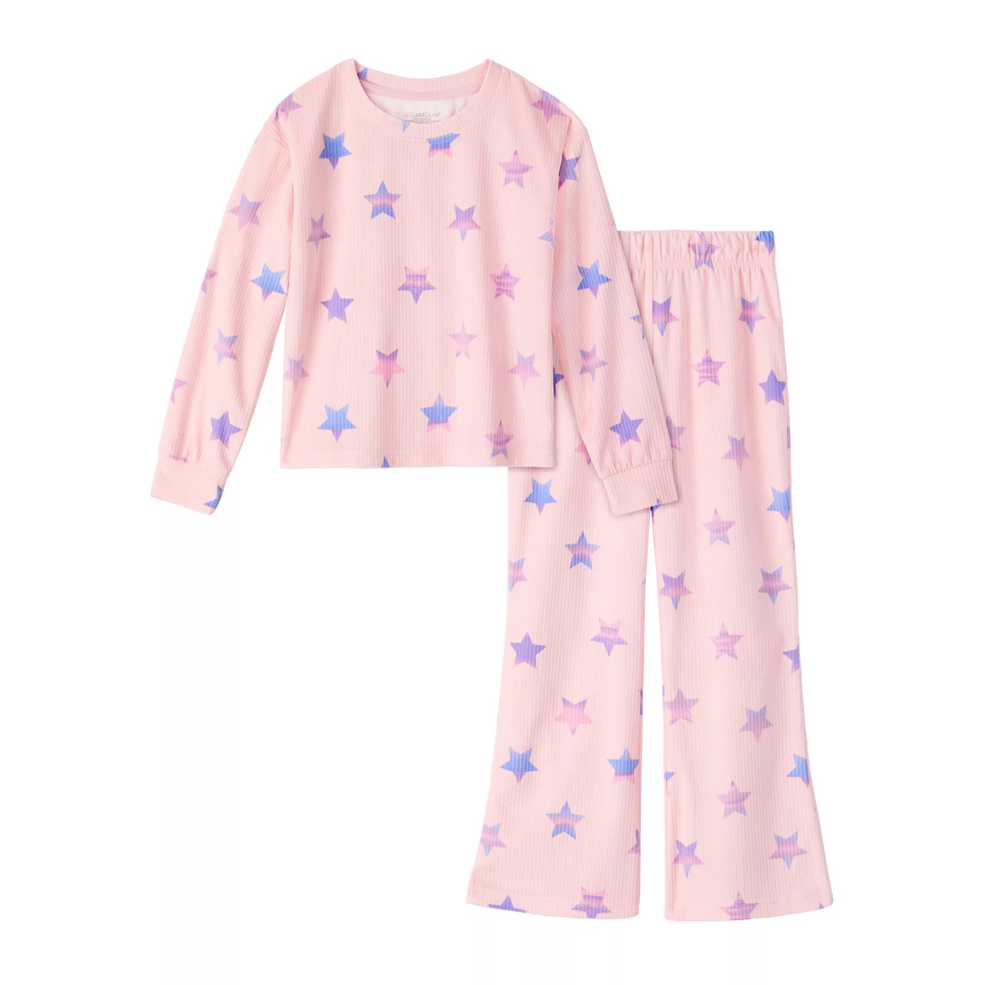 Girls 4-12 Cuddl Duds® Long Sleeve Pajama Top & Pajama Flare Pants Set | Kohl's