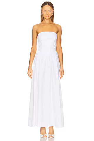 Susana Monaco Poplin Drop Waist Maxi Dress in Sugar from Revolve.com | Revolve Clothing (Global)