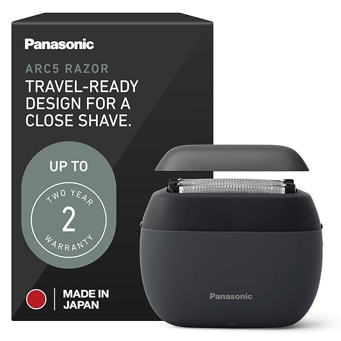 Panasonic ARC5 Palm-Sized Electric Razor, Handheld Luxury Compact Travel Shaver with 5-Blade Cutt... | Amazon (US)