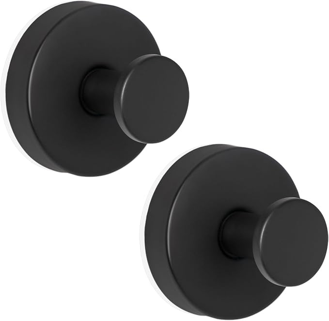 2 Pack Suction Cup Towel Hooks for Shower Wall, Door Wreaths, Bathroom, Glass Window, Kitchen - H... | Amazon (US)