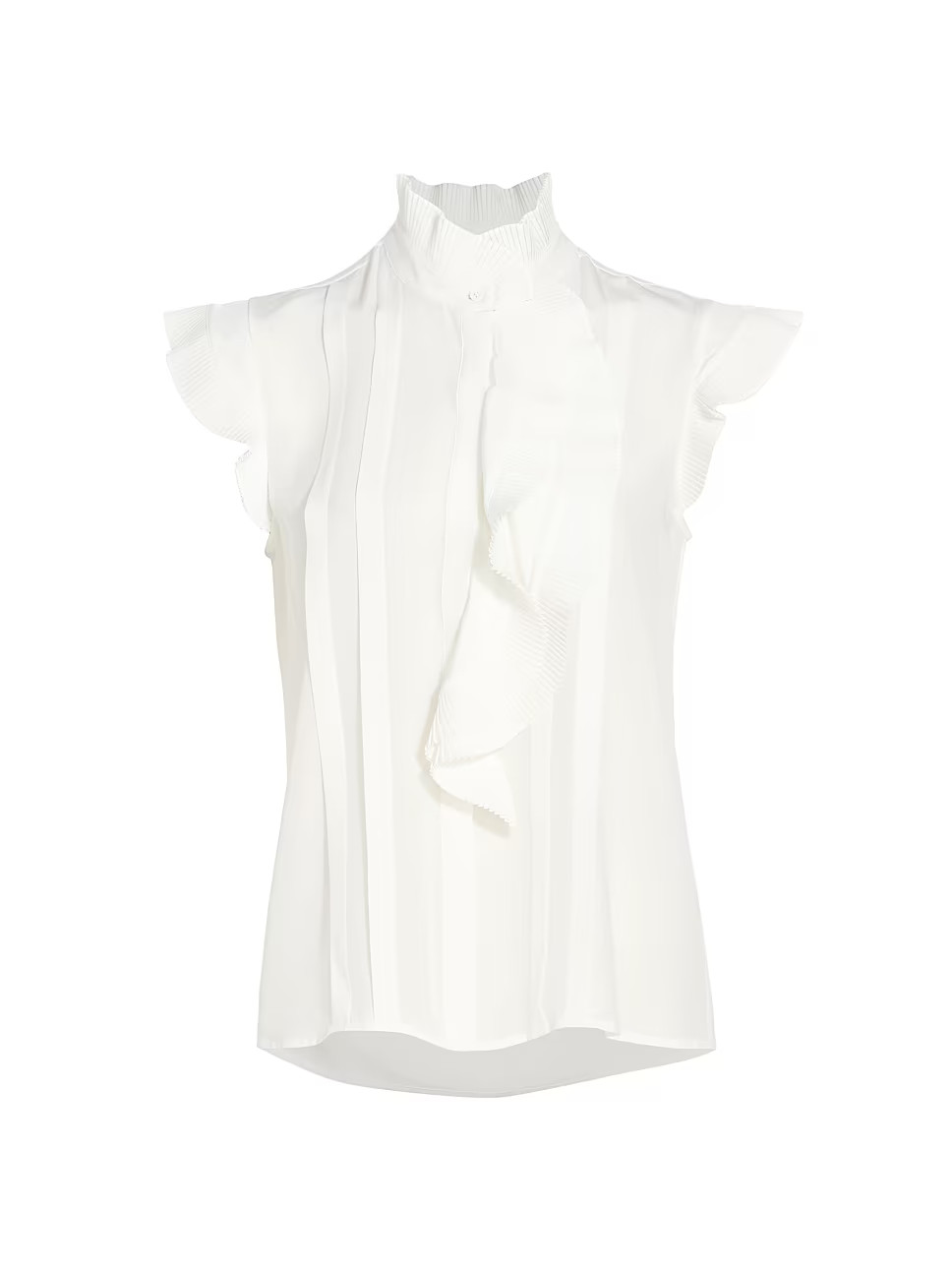 The Chloe Silk Pleated Ruffled Blouse | Saks Fifth Avenue