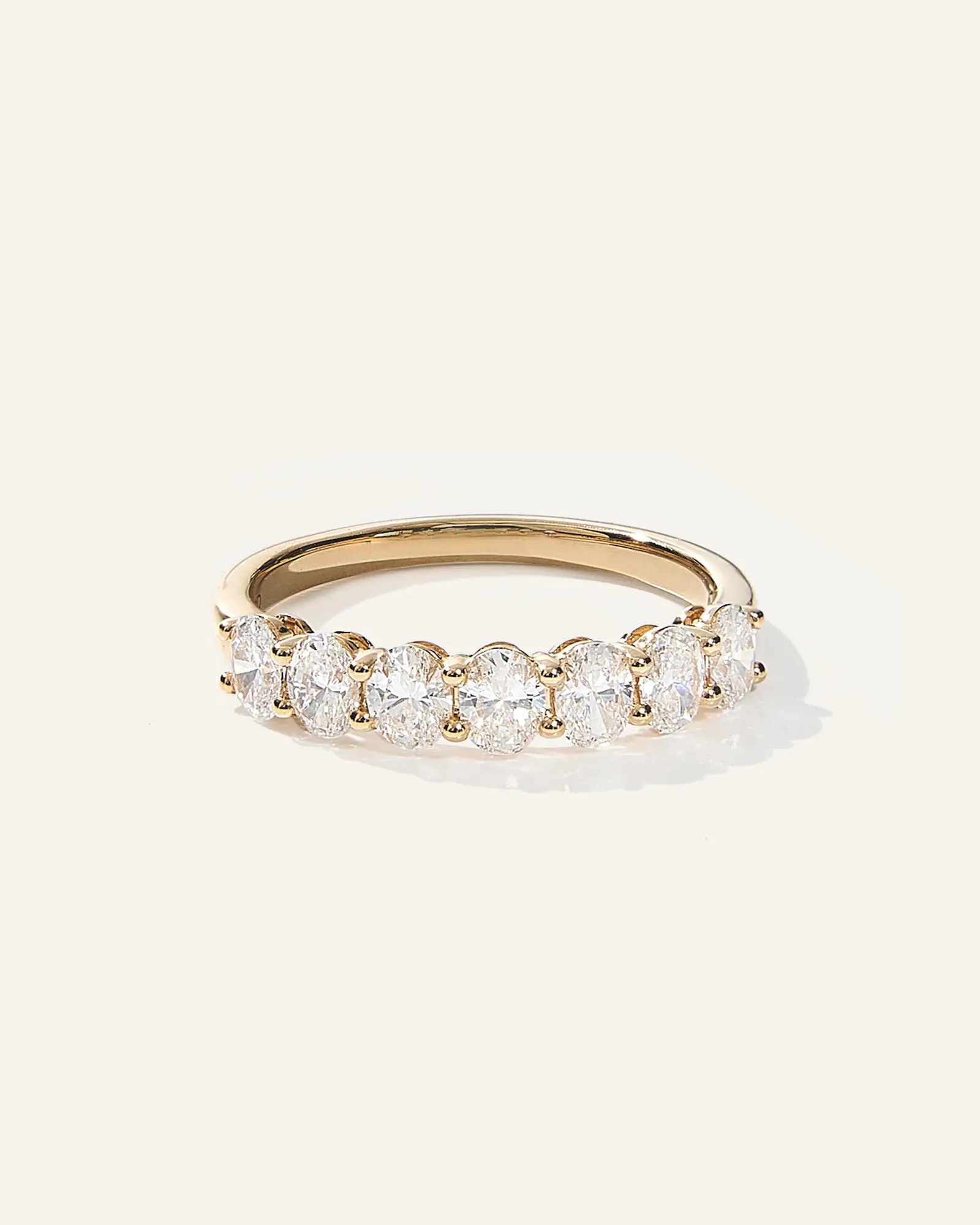 Lab Grown Diamond Oval Seven Stone Band in Yellow Gold | Quince