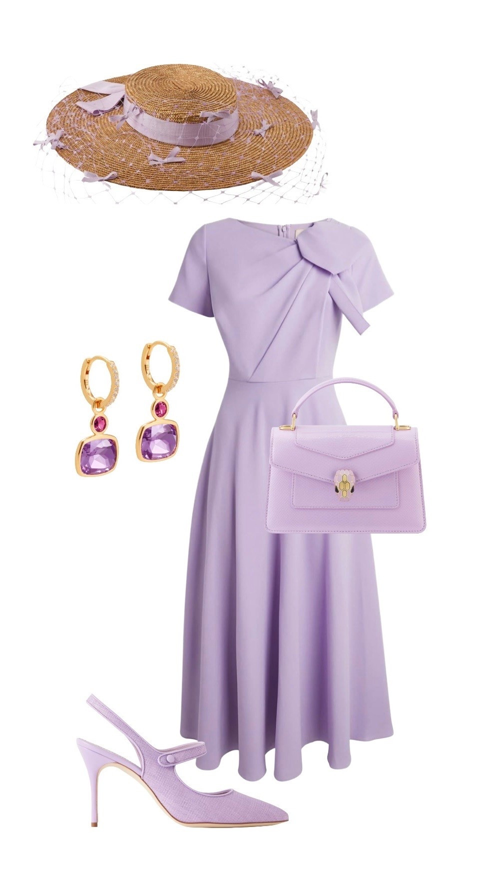 Dress to impress ar summer events such as Royal Ascot. Lilac is one of the colours that looks great with any hair colour and skin tone! 

💜💜💜

Crepe Luna Midi Dress - just dropped at Harrods

Mini Snakeskin Serpenti Top Handle Bag - Bvlgari

Purple Amethyst Earrings - Aspinal of London

Straw Boater Lilac Trimmed Hat - Lock & Co

Camparisli Shoes by Manolo - Net a Porter

#LTKsummer #LTKluxury #LTKdresses