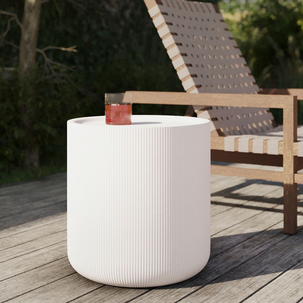 Kos Indoor/Outdoor Concrete Side Table (18") | West Elm (US)