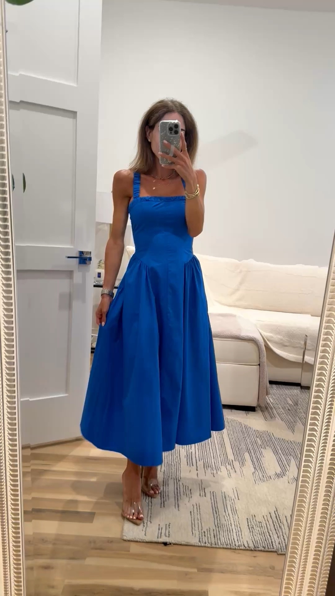 Love this stunning blue midi dress wearing size xxs petite in sale with code SHORTSAF

#LTKPetite #LTKSeasonal #LTKSaleAlert