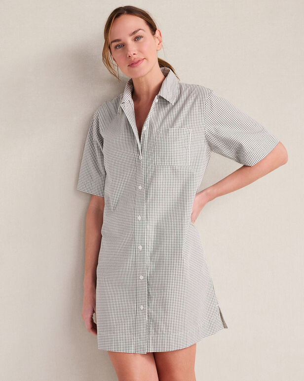 Organic Cotton Poplin Gingham Sleep Dress | Haven Well Within