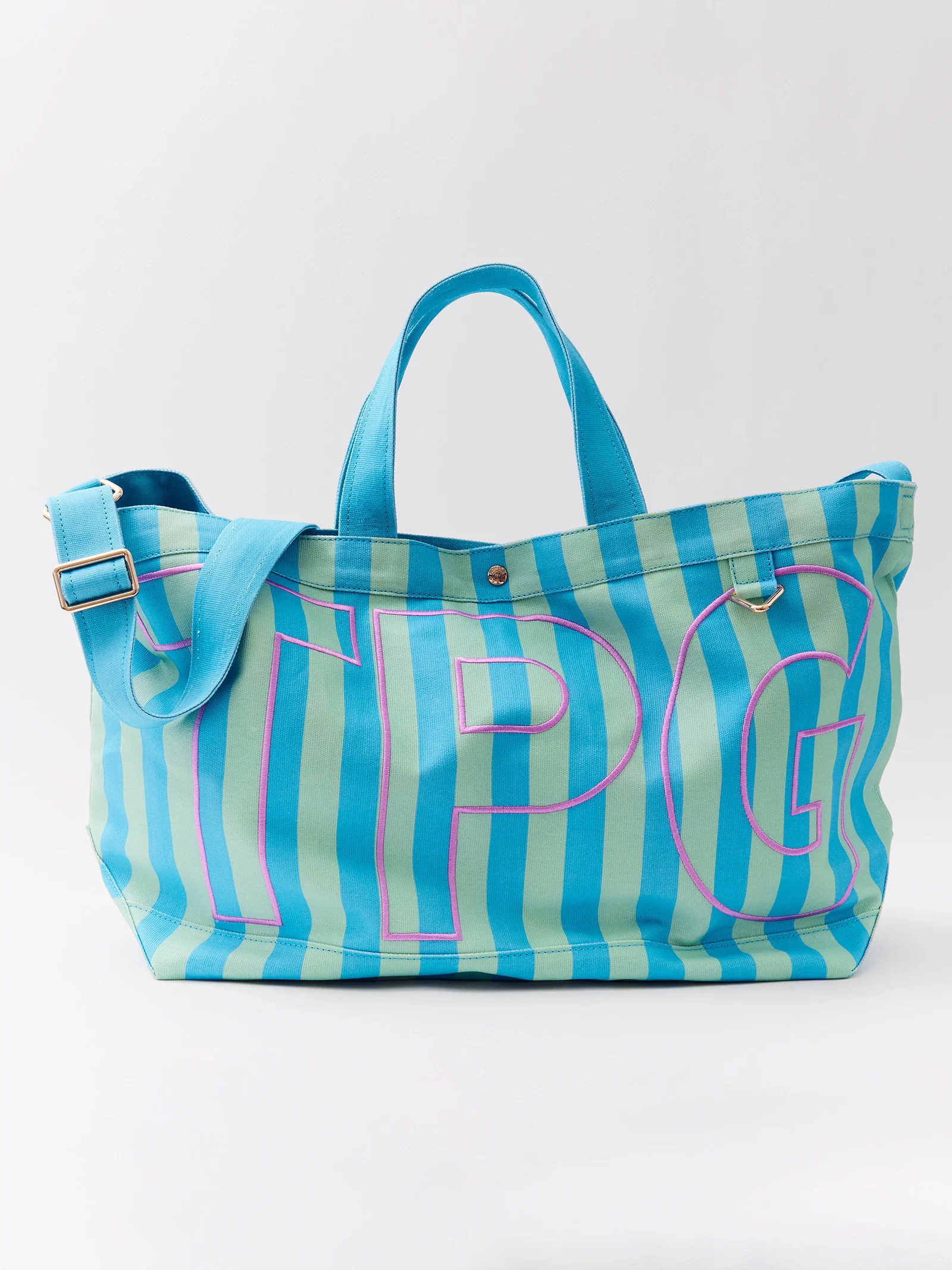 Striped Custom Alpha Tote - Breeze | BaubleBar