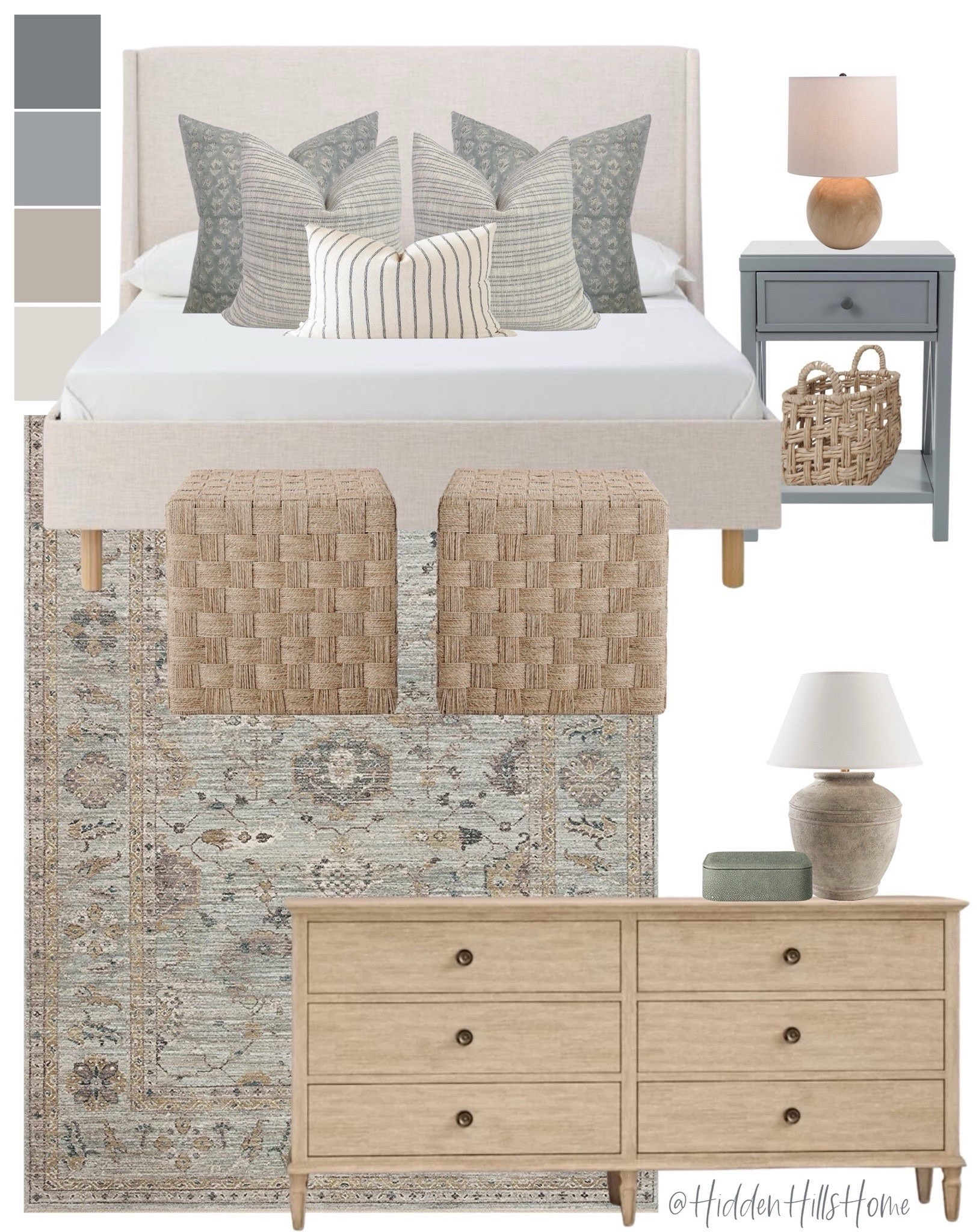 Modern transitional master bedroom mood board, bedroom design ideas, bedroom decor neutral bedroom decor #bedroom 

#LTKSeasonal #LTKSaleAlert #LTKHome