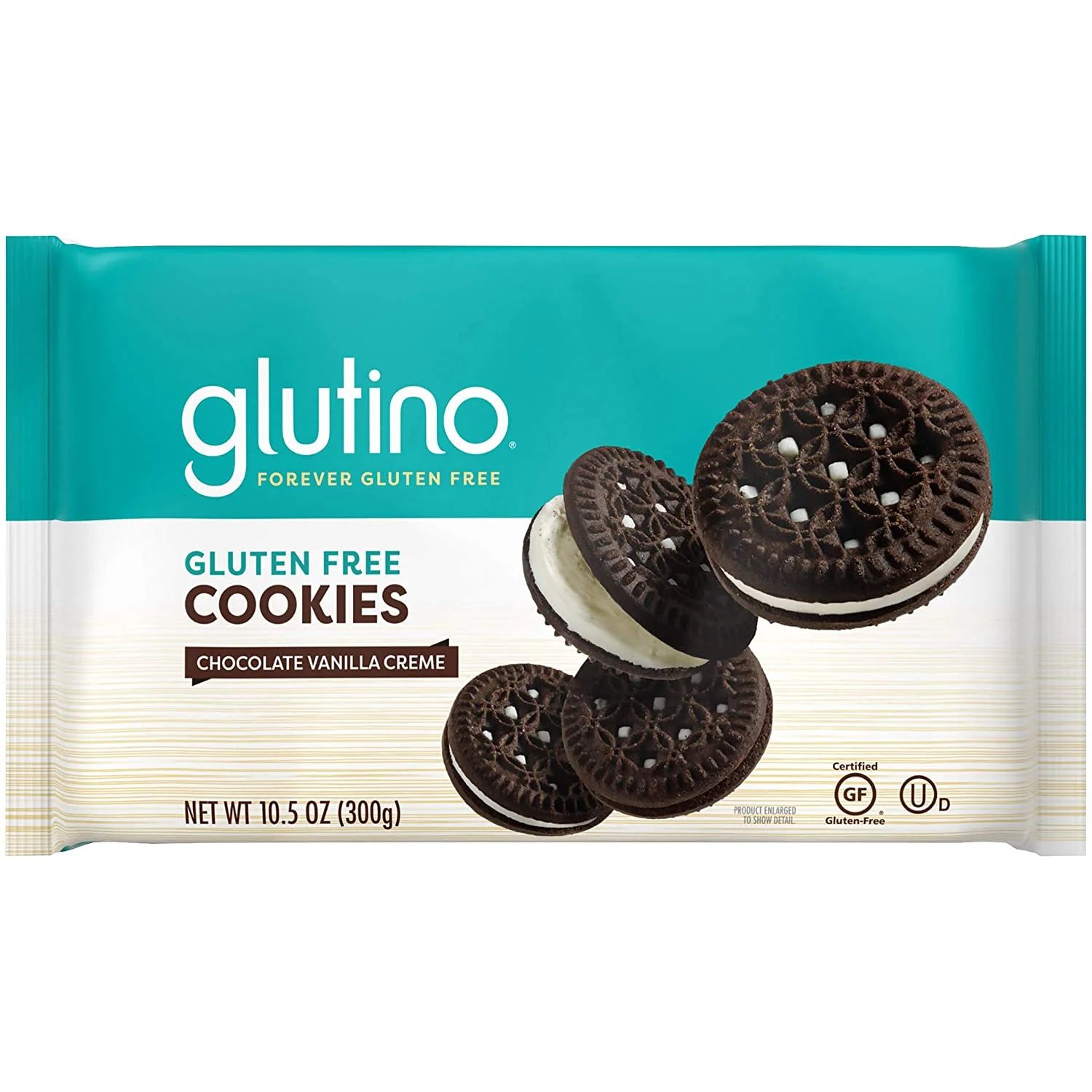 Gluten Free by Glutino Chocolate Vanilla Creme Cookies, Decadent Cookie, 10.5 Ounce | Walmart (US)