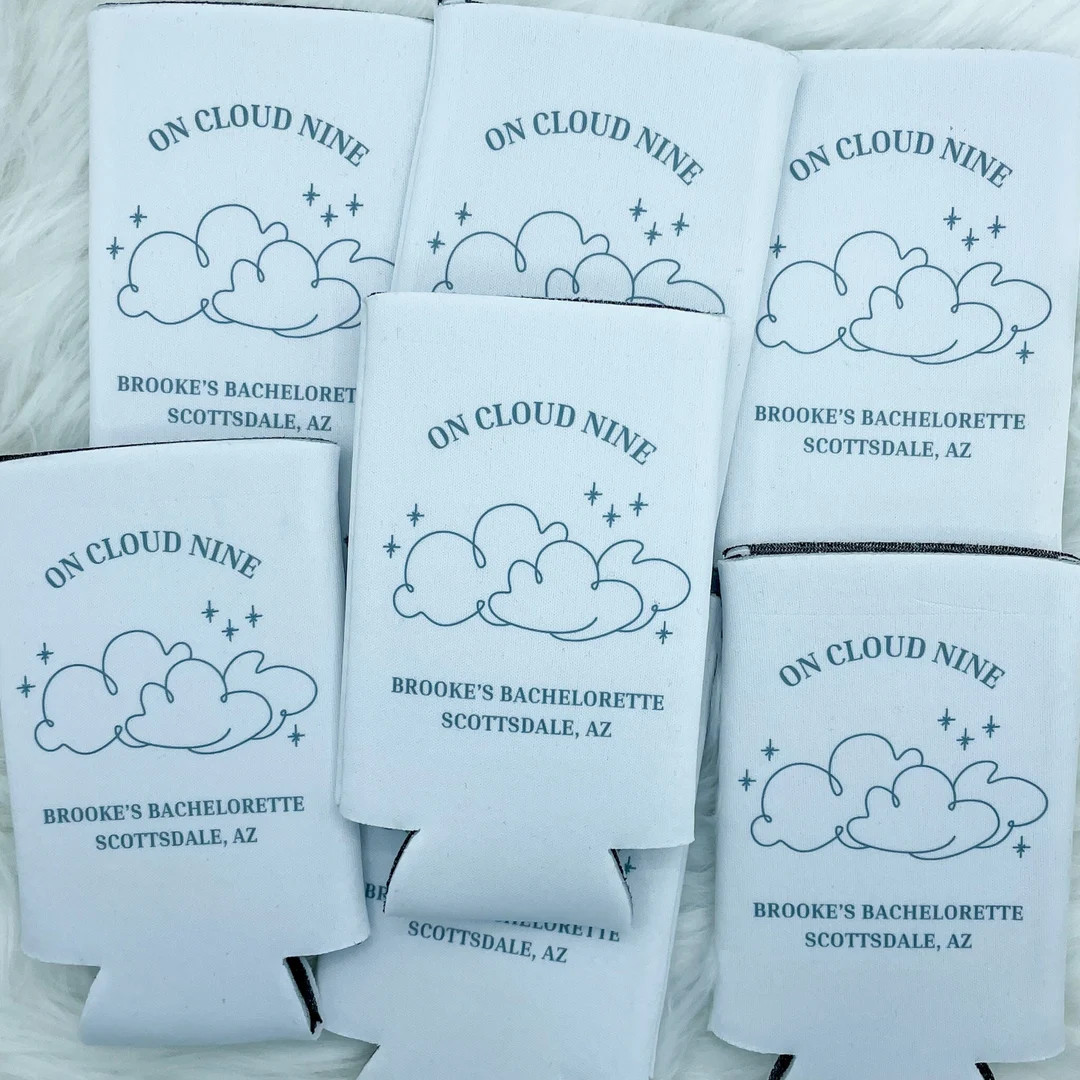 On Cloud 9 on Cloud Nine on Cloud Wine Coastal Bachelorette Party Custom Cooler Winery Bach Bache... | Etsy (US)