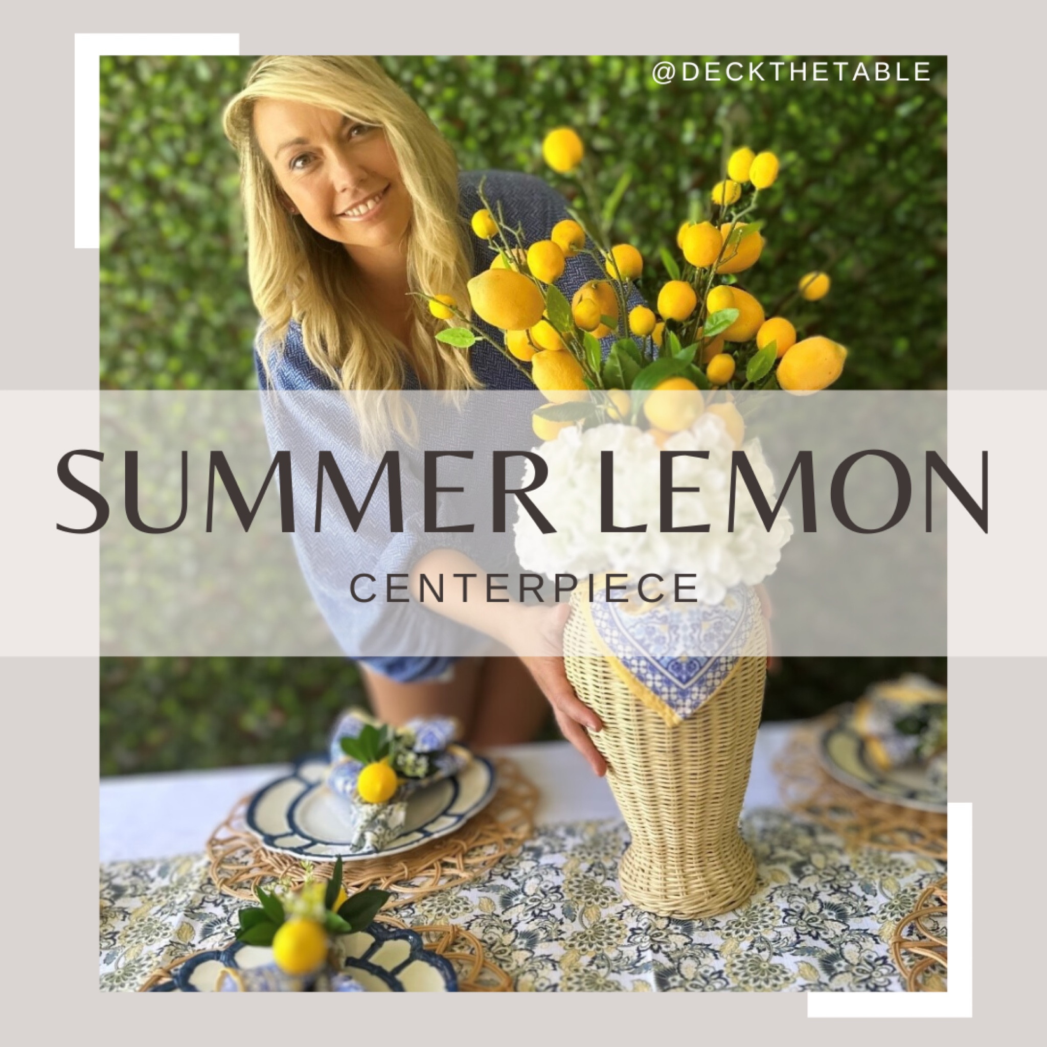 Deck the Table with this
stunning Lemon Centerpiece! Check out the Blog👇for a full DIY! 🍋 
www.shopdeckthetable.com

#LTKSeasonal #LTKFind #LTKhome