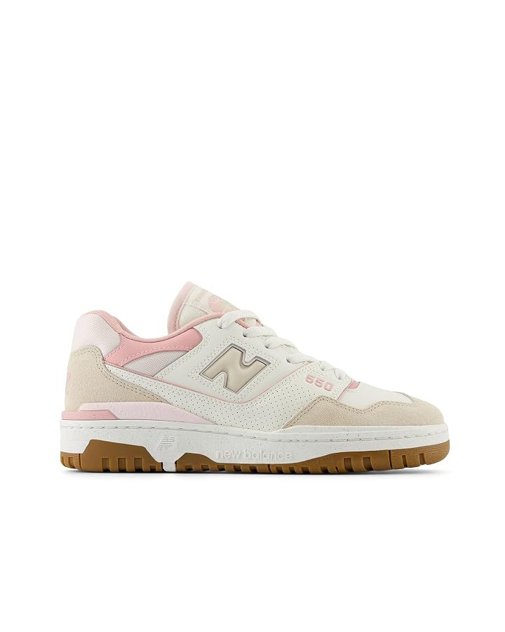 New Balance Women's 550 Sneakers, Sea Salt, Pink, Off White, 9 Medium US | Amazon (US)