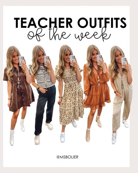 Teacher outfits from this week in the classroom!!

| teacher fashion | teacher style | teacher outfit | work outfit | fall outfit 

#LTKSeasonal