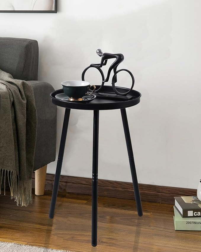AOJEZOR Side Table: End Table for Any Room - Small Side Tables for Small Spaces All Matte Black w... | Amazon (US)