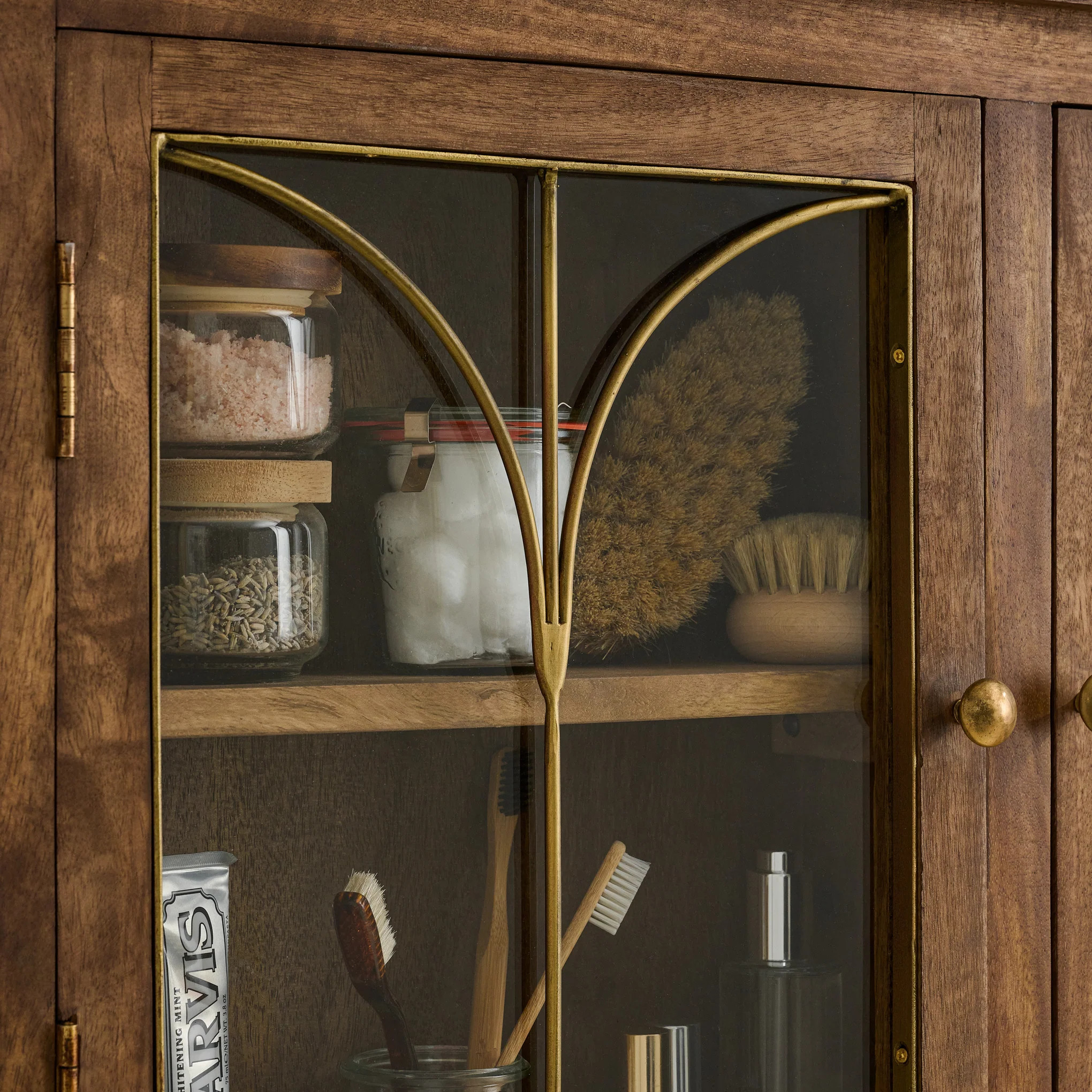 Eloise Wood & Brass Display Cabinet | Magnolia