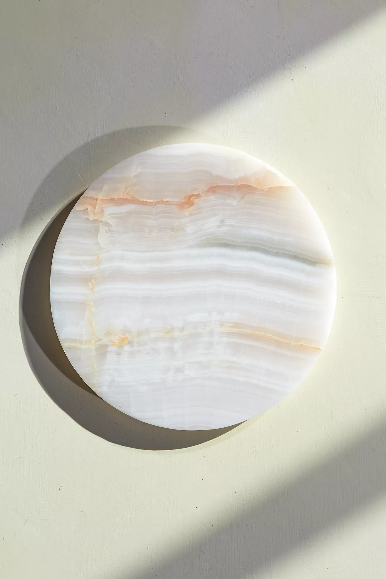 Pink Quartz Round Serving Board | Terrain