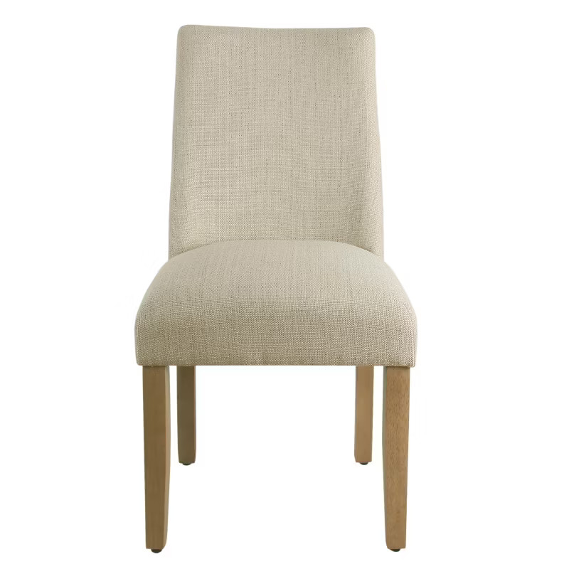 Marin Curved Back Dining Chair Stain Resistant Textured Linen - HomePop | Target
