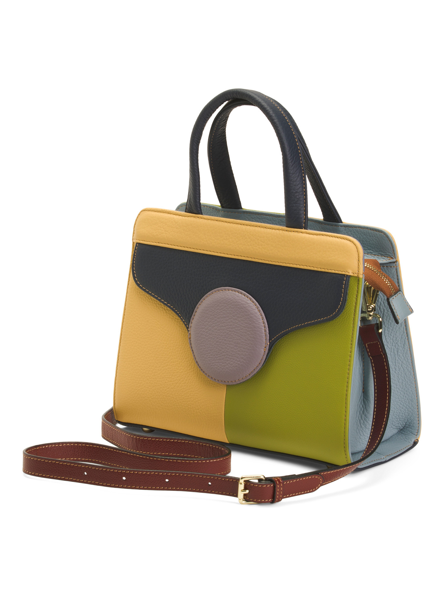 Leather Arlene Top Handle Shoulder Bag | TJ Maxx