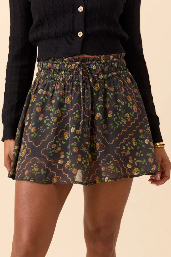 Kayla Floral Printed Skort | Pink Lily