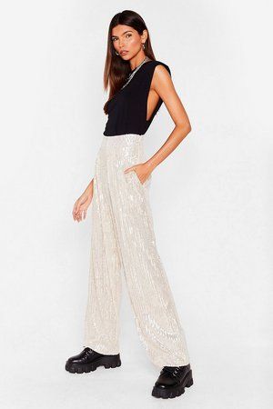 Spotlight Worthy Sequin Wide-Leg Pants | NastyGal (US & CA)