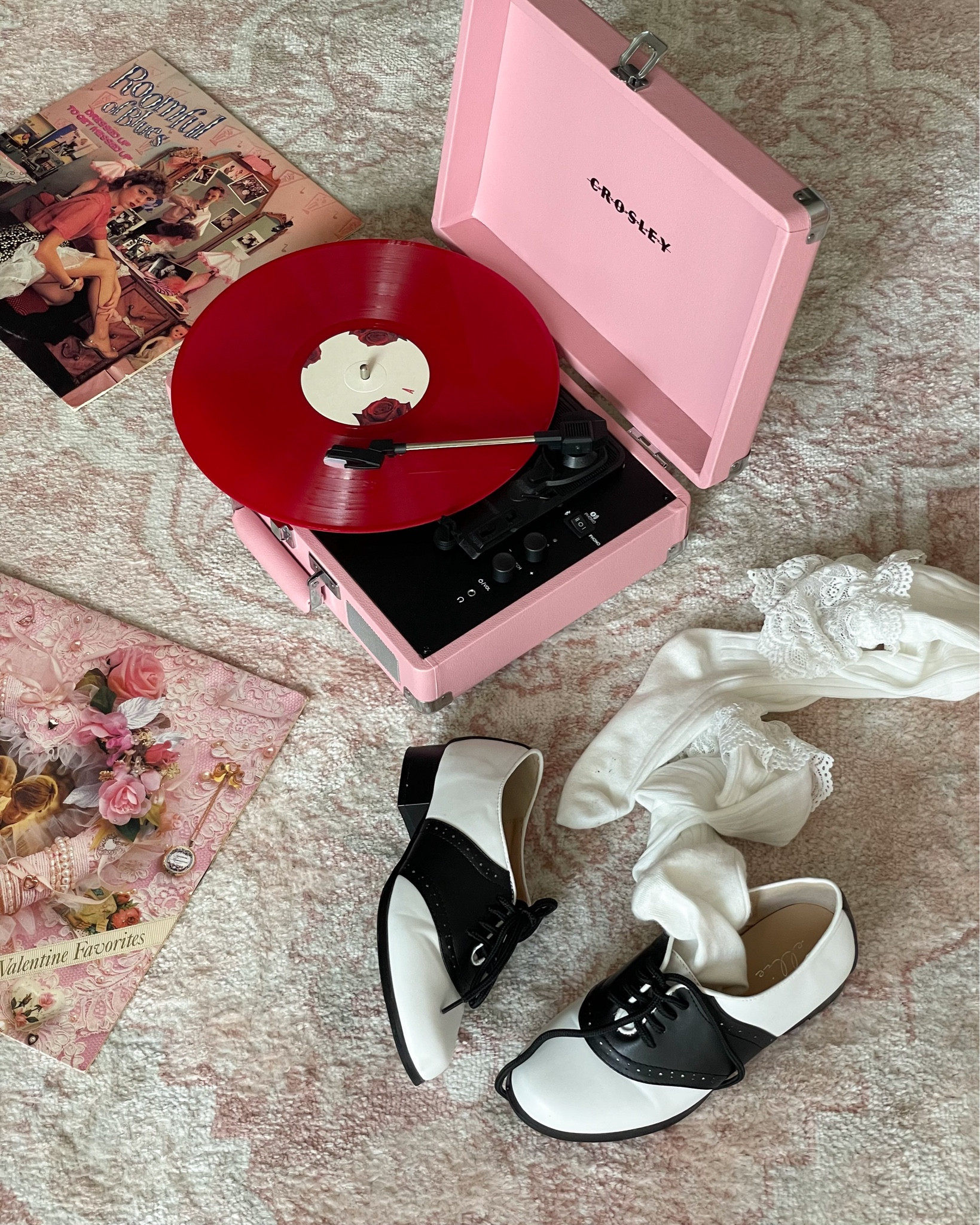pink record player