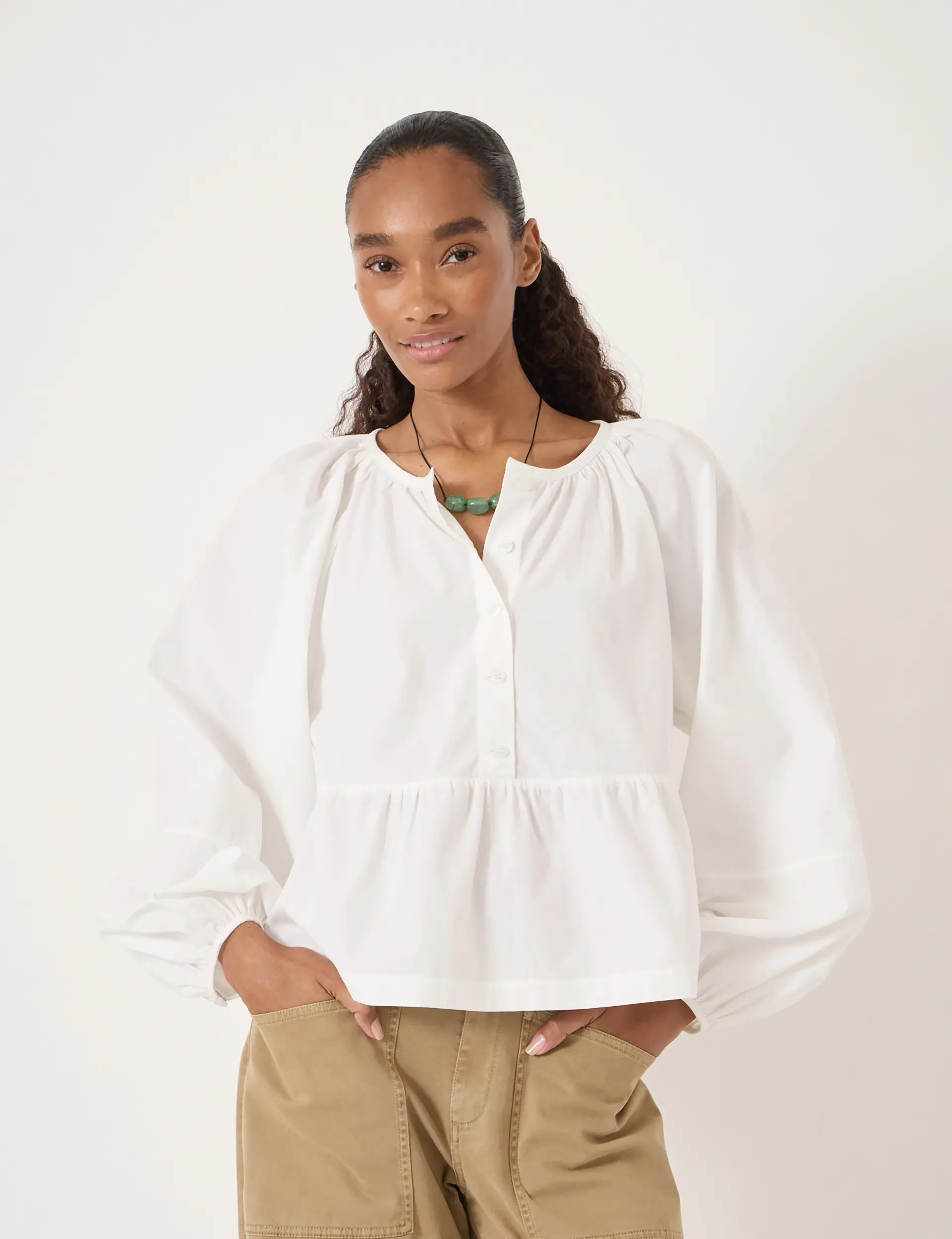 Hush Beck Cotton Peplum Blouse (Women) | Nordstrom | Nordstrom
