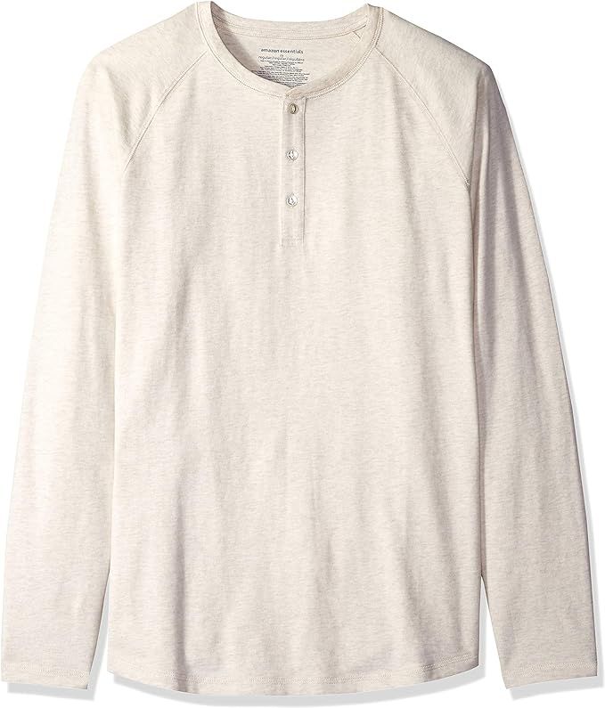 Amazon Essentials Men's Regular-Fit Long-Sleeve Henley Shirt | Amazon (US)