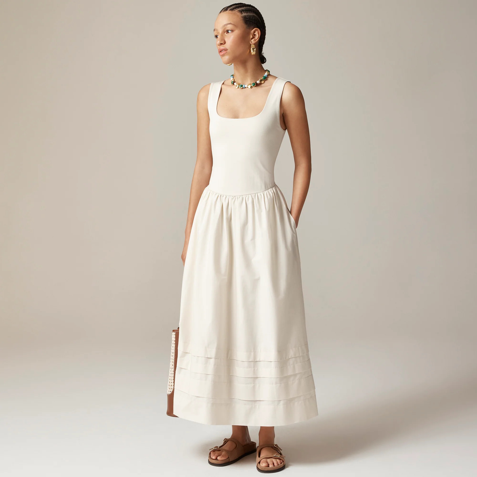 Drop-waist mixy dress | J. Crew US