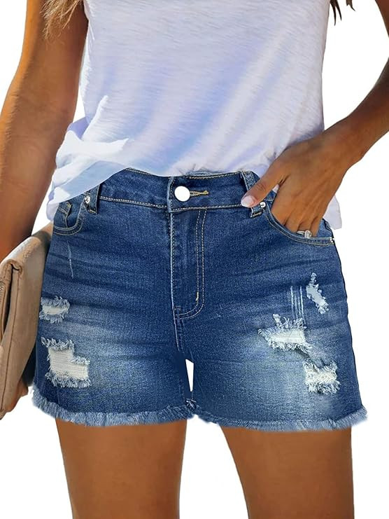MixShe Shorts for Women Pants Womens Jeans Cowboy Fashion Beach Vacation Clothes Summer Outfits | Amazon (US)