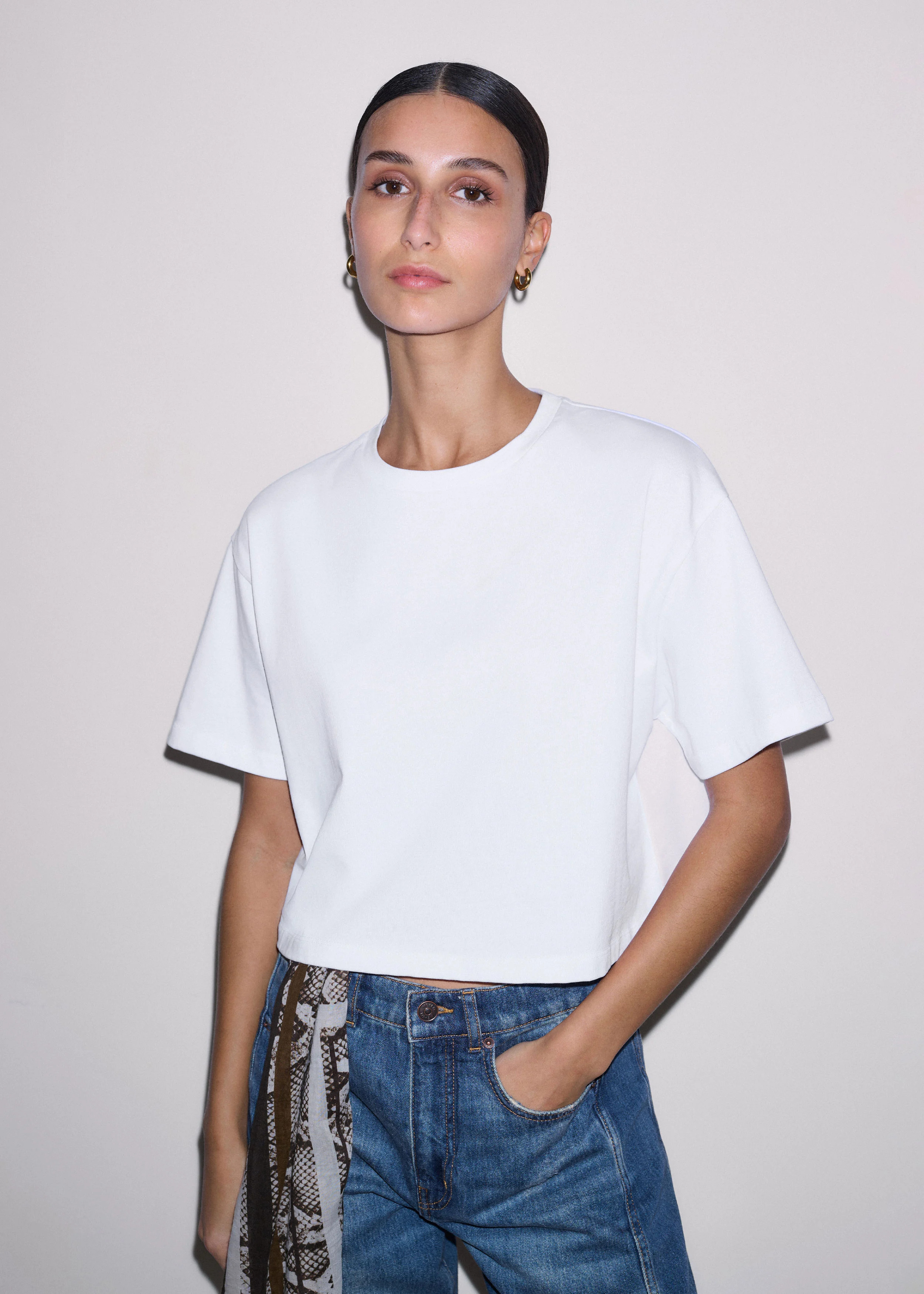 Relaxed Crop Tee Midweight Jersey | ME+EM Global (Excluding US)