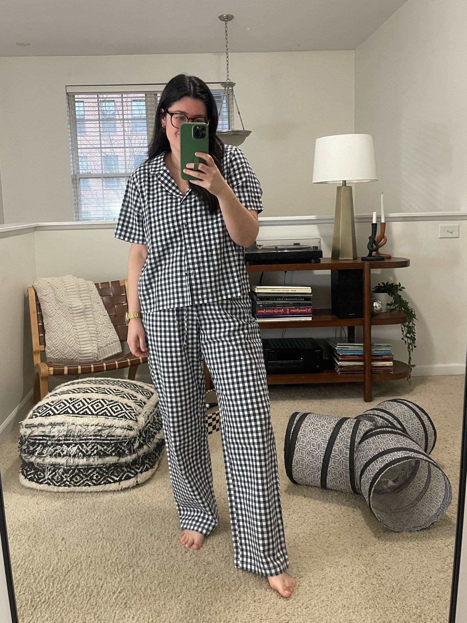 Spring gingham pajamas set — bottoms (medium), top (large) 

#LTKStyleTip #LTKFindsUnder100