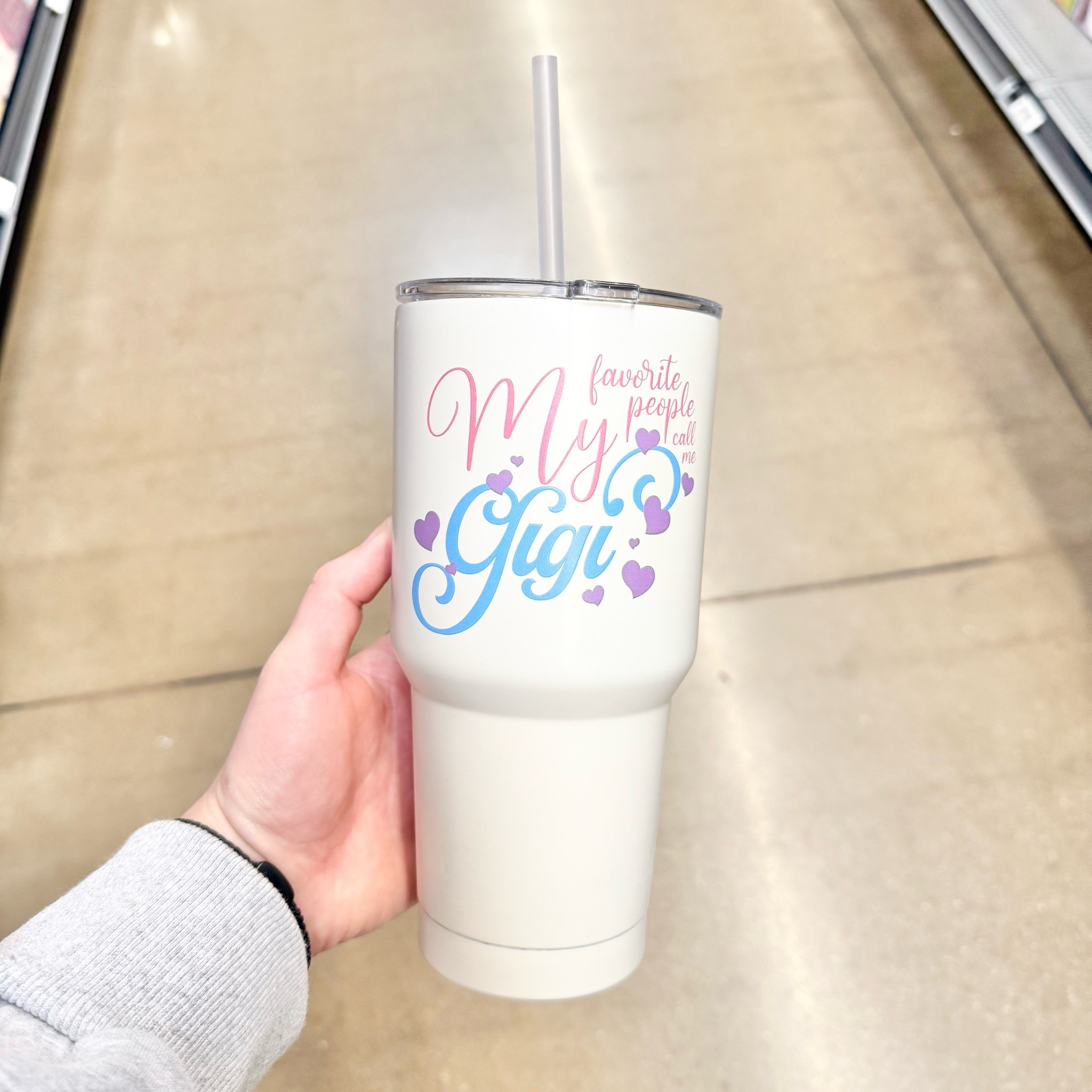 @walmart 
Call Me Gigi Stainless Steel Tumbler with Straw, White, 32 oz
$9.97

#LTKMothersDay