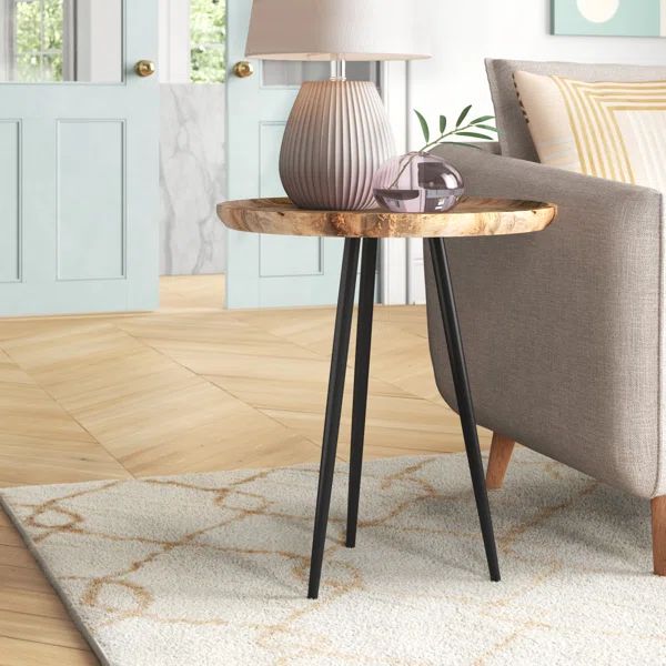 Castiglia 23'' Tall Solid Wood 3 Legs End Table | Wayfair North America